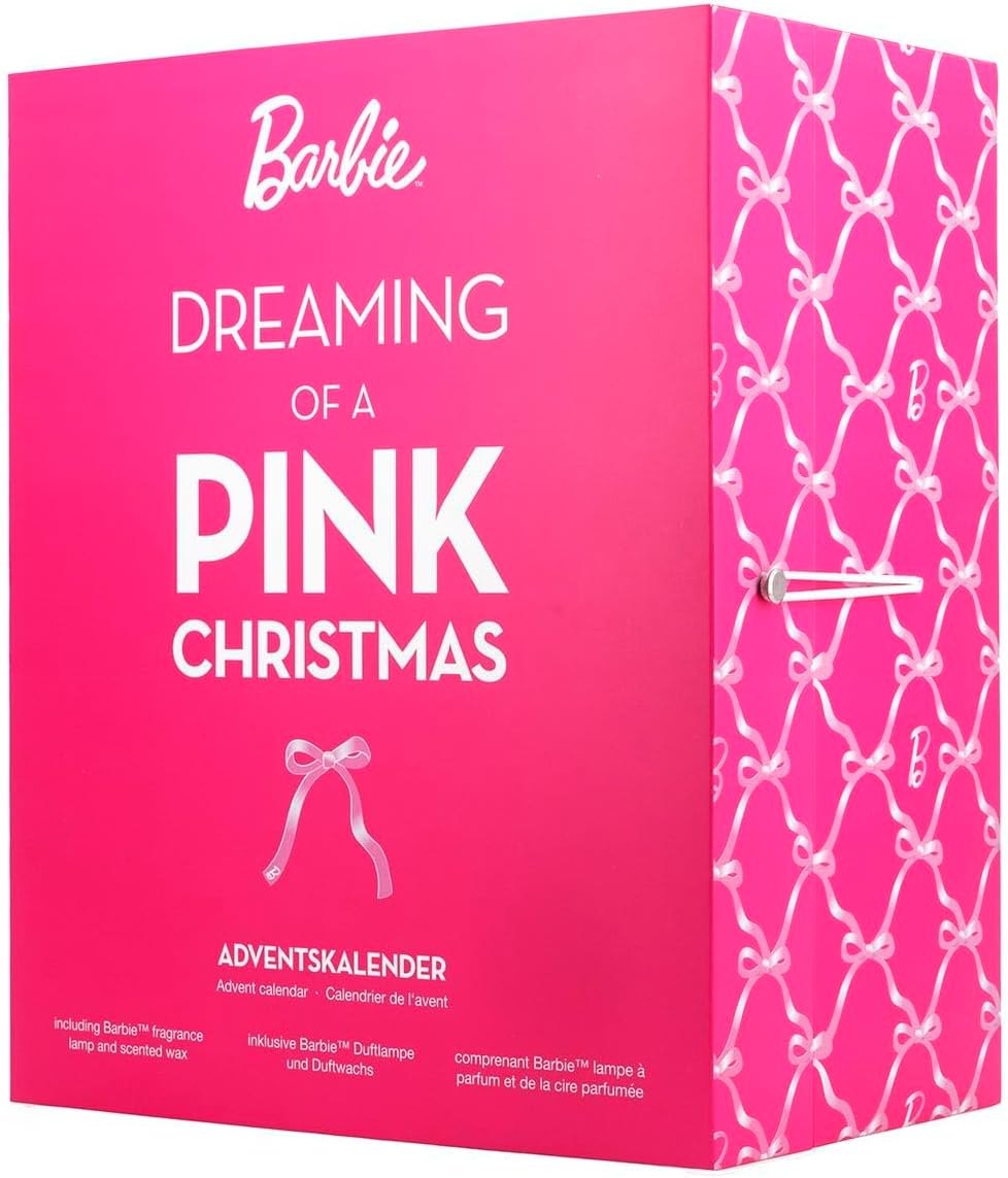 Barbie Adventskalender mit Duftlampe & 24 Duftwachs Wax Melts – Duftwachs Adventskalender aus Sojawachs mit fruchtig-frischen Düften – Weihnachtsgeschenk für Barbie-Fans