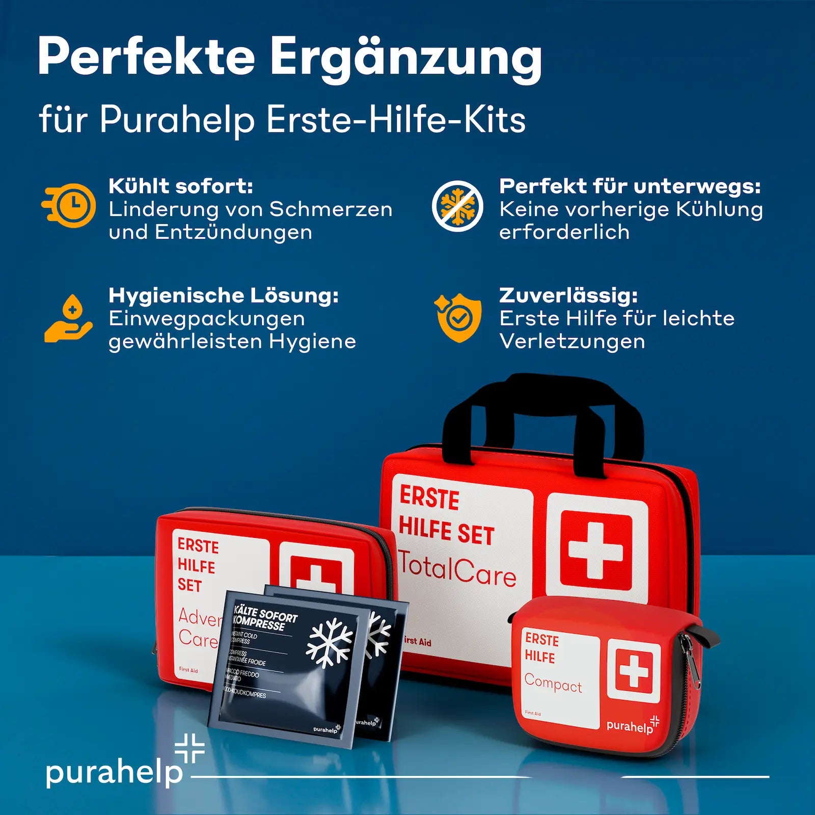 Kältekompressen als Ergänzung zu Erste-Hilfe-Sets – ideal für Sport, Reisen und Notfälle