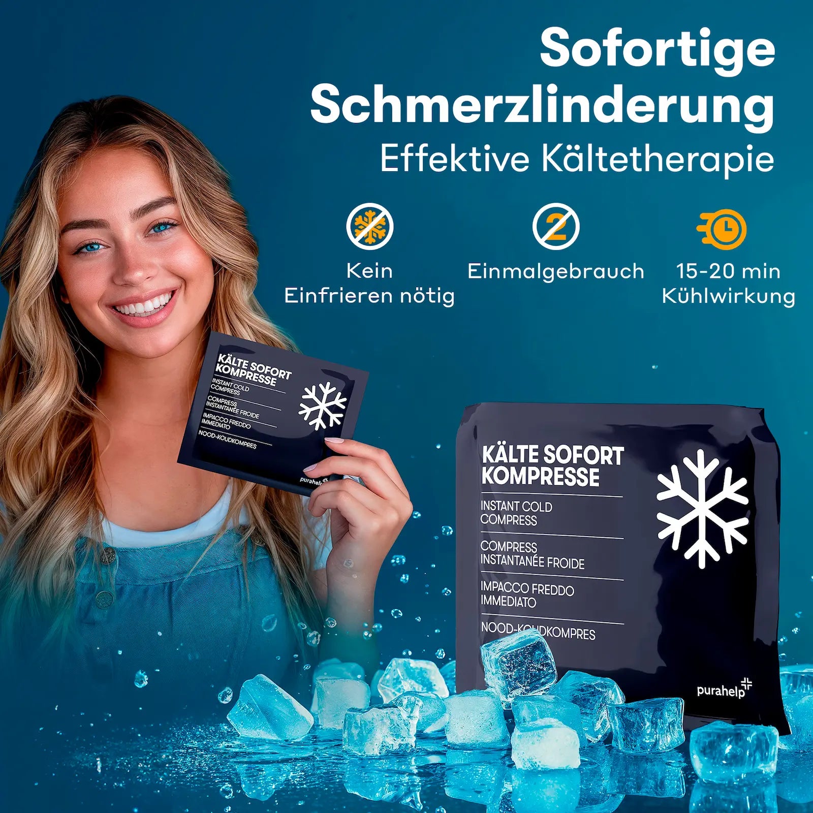 Sofortige Schmerzlinderung durch Kälte – effektive Kühlwirkung ohne Einfrieren, für akute Beschwerden