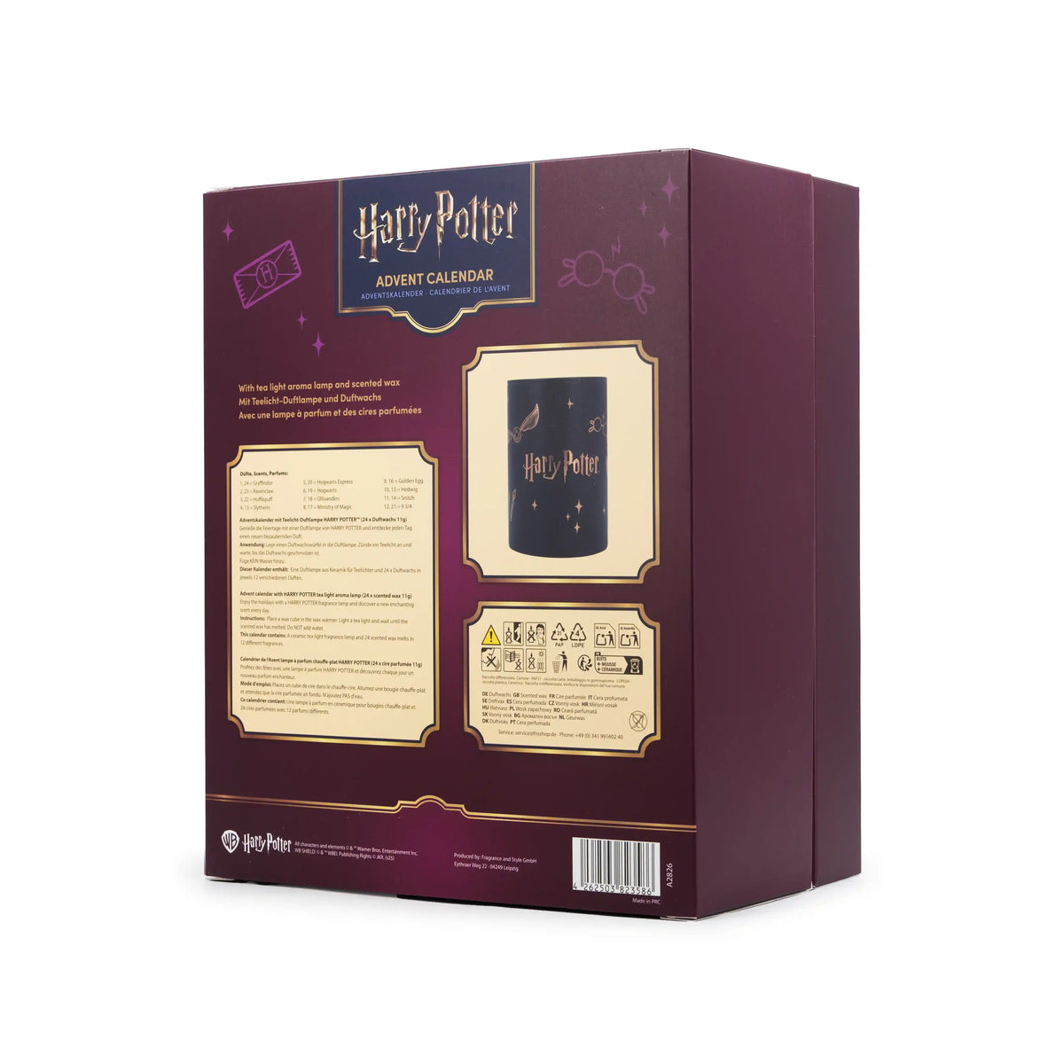 Harry Potter Adventskalender 2026 mit Duftlampe & 24 Duftwachs Wax Melts – Hogwarts Weihnachtskalender für Erwachsene & Fans – Offiziell lizenziertes Geschenkset
