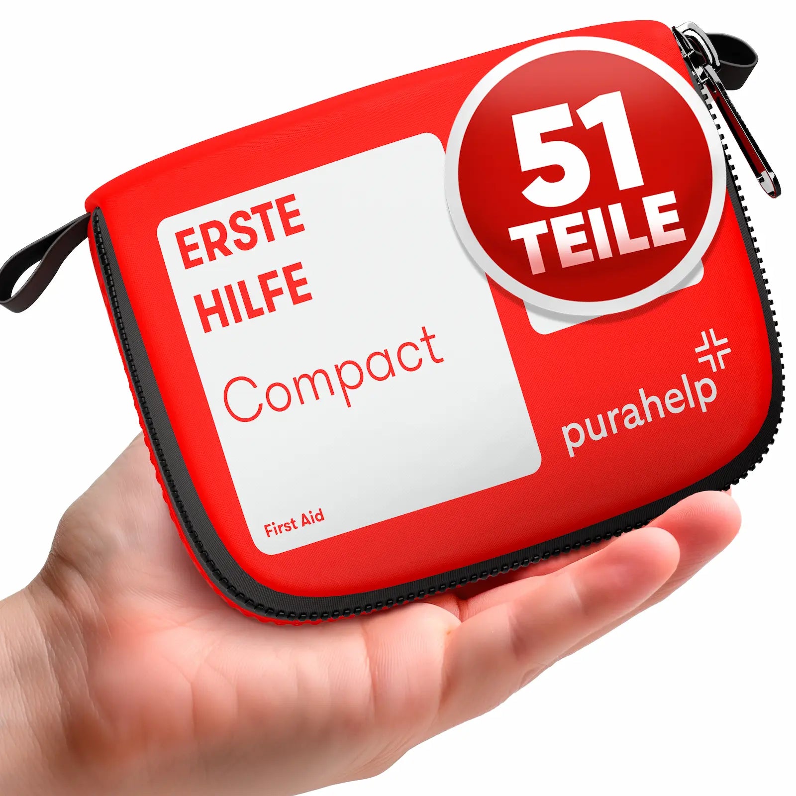 Handliches kleines Erste Hilfe Set mit 51 Teilen für unterwegs